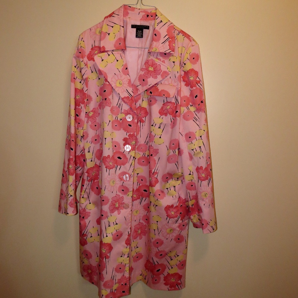 Apostrophe Posey Floral Trench Coat XL (18)
